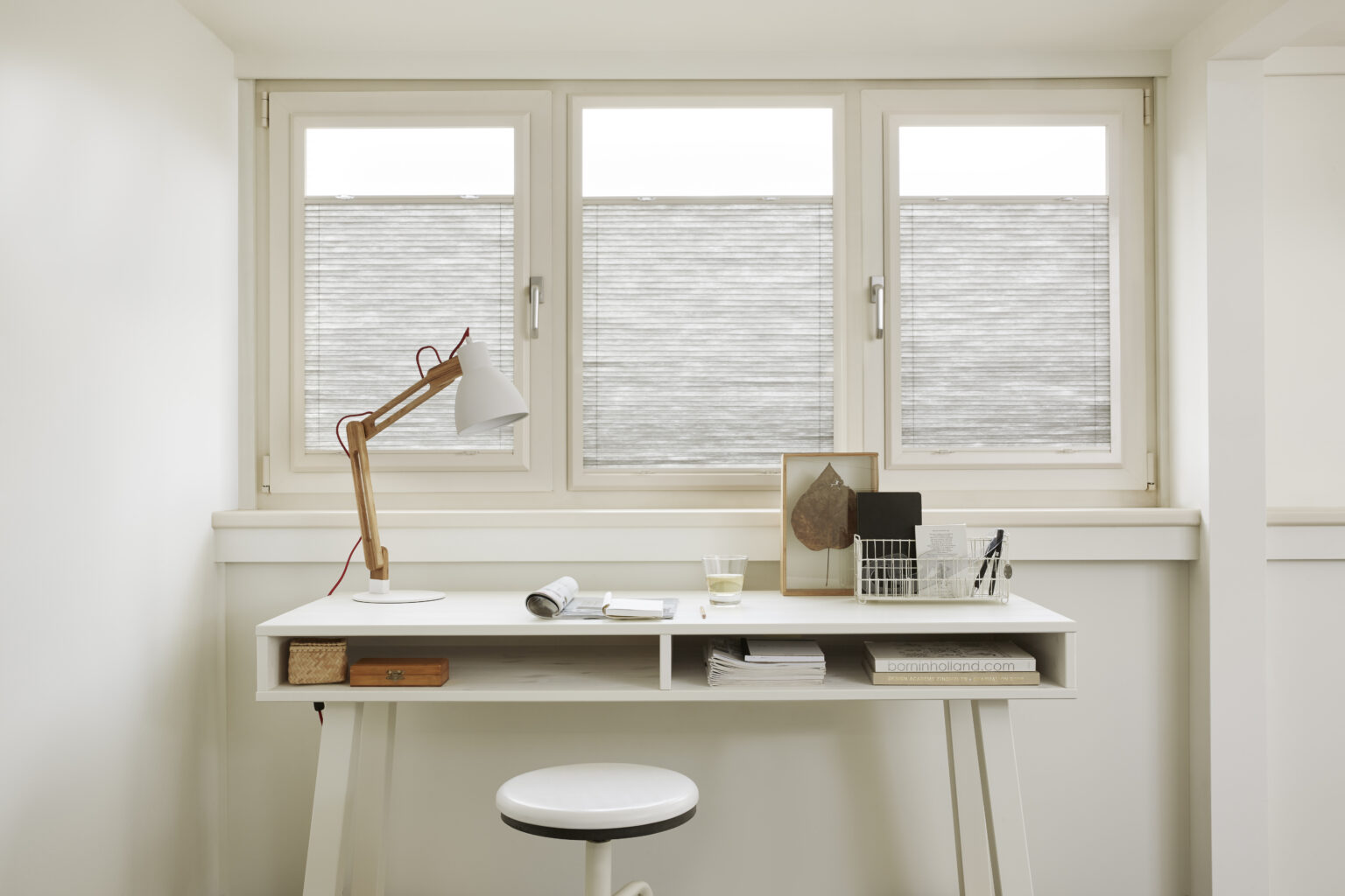 dupli plissé tussen glaslatten